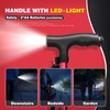 BigAlex Folding Walking Cane with LED Light,Pivoting Quad Base,Adjustable Walking