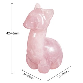 mookaitedecor Rose Quartz Crystal Cute Alpaca Figurine Ornament Party Decor & Gift, Healing Crystal Semi Precious Gemstone Pocket Animal Llama Carvings for Good Luck Room Desk Micro Landscape Decor