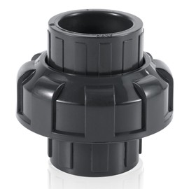 1" PVC Union Pipe Fitting, Schedule 80 Slip Socket Connector PVC-U Weather-Proof Slip Union Coupling Adapter with O-Ring Seal for Pool Irrigation Plumbing Systems