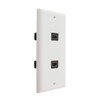 TENINYU Dual HDMI Wall Plate (2 Port) - 4K UHD,