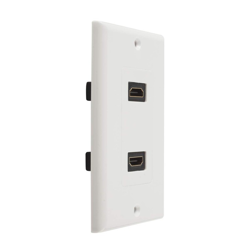 TENINYU Dual HDMI Wall Plate (2 Port) - 4K UHD,