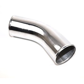 TenkeAuto Universal 12" Length Pipe 4" Outside Diameter Aluminum Pipe Polished DIY Air Intake, Intercooler, Turbo (4" 45 Degree)