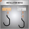 HORUSDY 6-Pack Heavy Duty Garage Storage Hooks, 6" Utility Wall