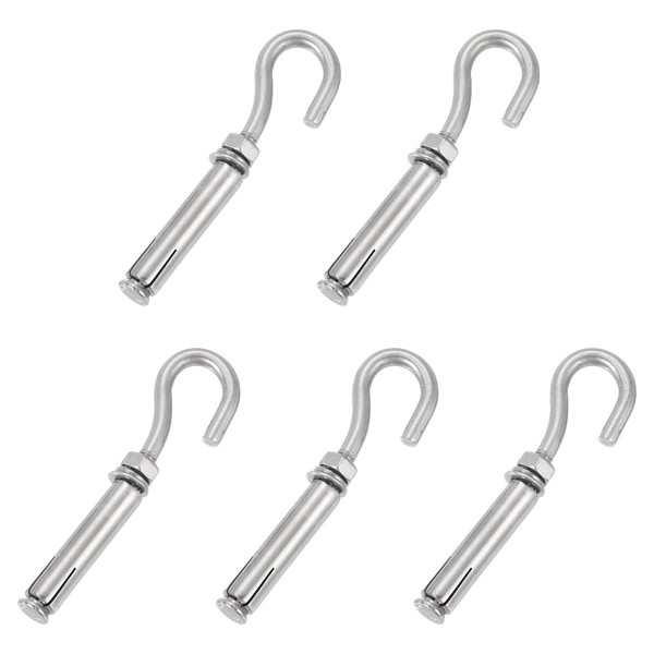 sourcing map 5Pcs M6 304 Stainless Steel Expansion Hook, Small