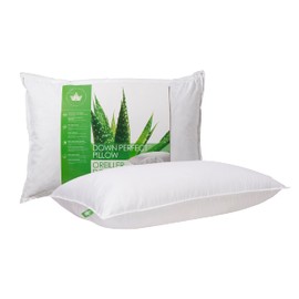 Canadian Down & Feather Co - Medium Support Down Perfect Pillow Standard Size - 255 TC Shell 100% Cotton - Filled in Canada