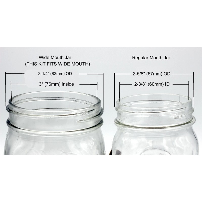 Creative Hobbies Wide Mouth Black Mason Jar Lamp Making Kit