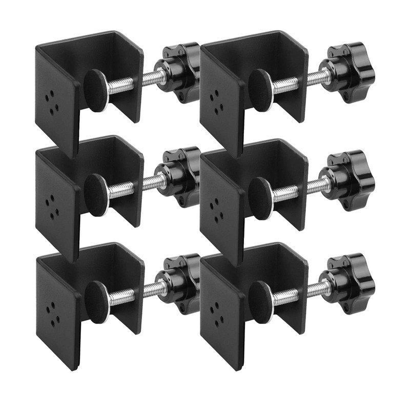 Jhanw 6 Pack Heavy Duty C Clamp & Desk Clamp
