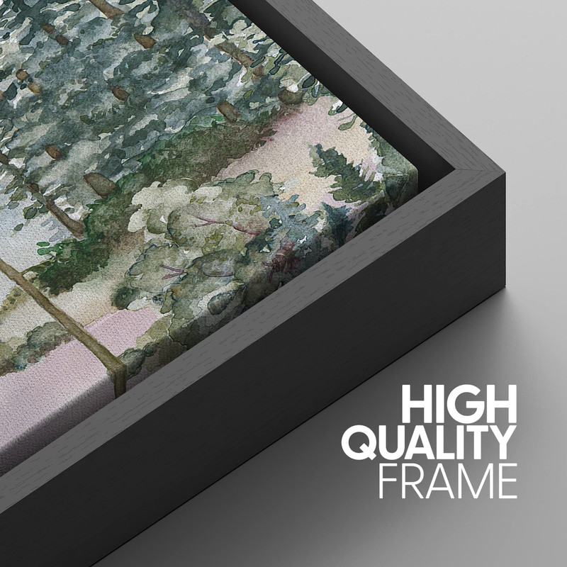 SIGNWIN Framed Canvas Print Wall Art Set Pastel Mountain Range