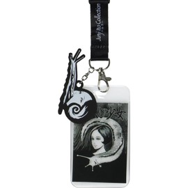 Colección Junji Ito - Llavero con cordón para identificación con tarjeta de escape y porta credenciales con encanto de goma de chica caracol para llaves