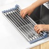 MECHEER Over The Sink Dish Drying Rack, Roll Up Dish