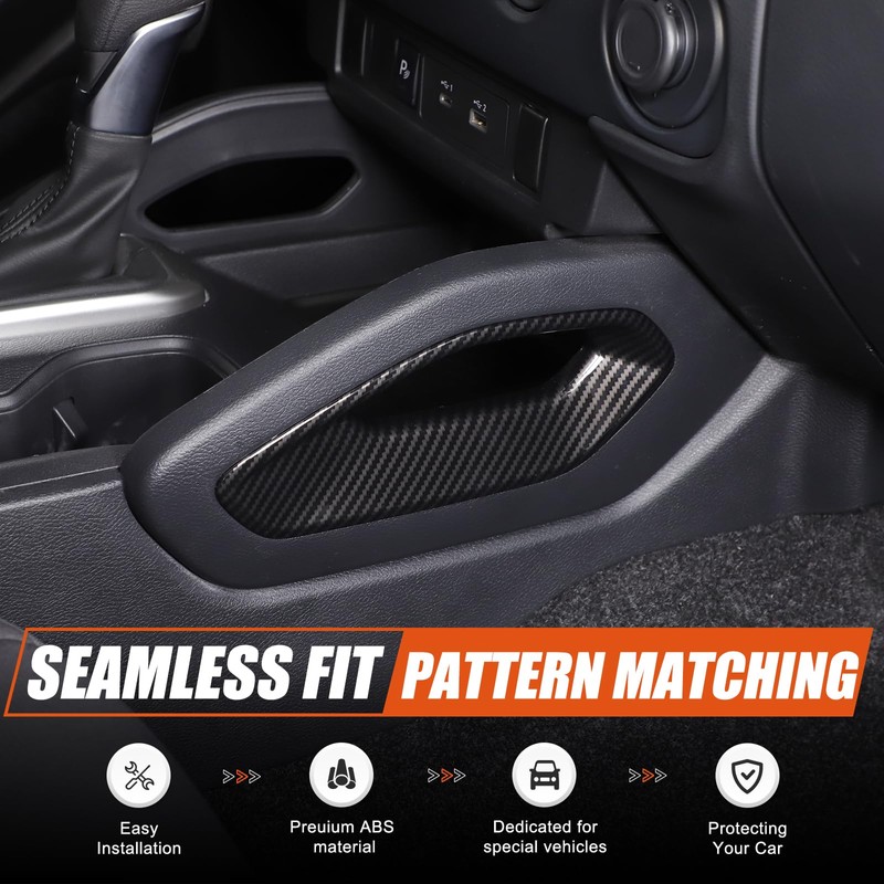 TerIourfou Center Console Gear Shift Side Grab Handle Cover Trim