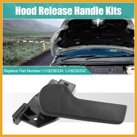Partuto 1 Set Hood Latch Release Handle Bracket Assembly 1KD823633A 1J1823633A for Volkswagen Golf Jetta Beetle 1999-2005 Replacement