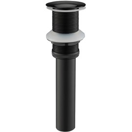 KIBI Bathroom Sink Pop Up Drain Without Overflow | Vessel Sink Drain Stopper with Small Cover | Brass Construction with Multi-Layer Finish Easy Installation – (Matte Black, KPW101MB-A)