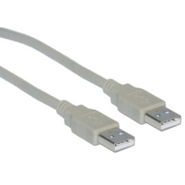 CableWholesale 3 feet USB 2.0 Cable, Beige, Type A Male/Type A Male Plug, A Male/Male High Speed USB Cable, Data Transfer Cable USB 2, Type A Male to Type A Male Cable