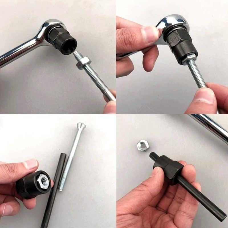 YWHWXB 11pcs Impact Bolt & Nut Remover Set with Solid