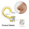 Moissanite Nose Stud for Women - 18K Gold-plated Moissanite Nose