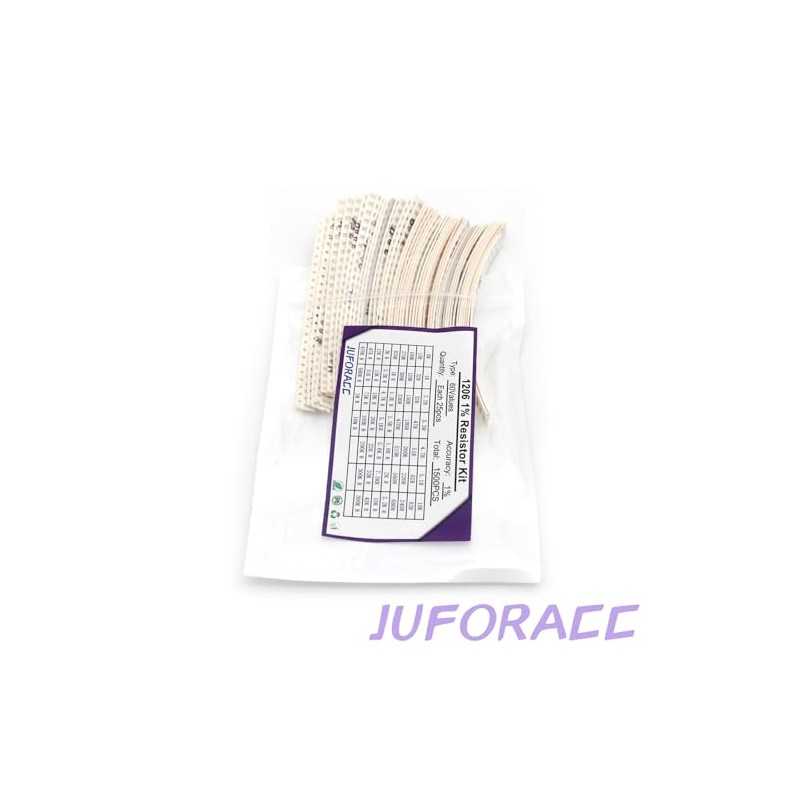 1206 SMD Kit de resistencias, 1200 piezas