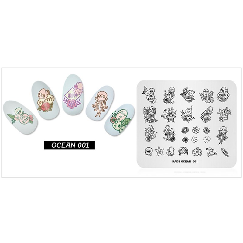 Rolabling Nail Stamping Plate Cute Stainless Steel Nail Printing Plate