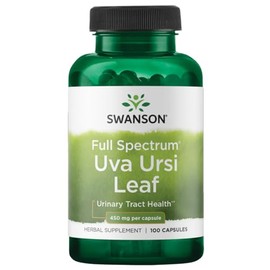 Swanson Full-Spectrum Uva Ursi Leaf - Herbal Supplement Supporting Kidney & Urinary Tract Health - May Support Cardiovascular System Function & Bladder Health - (100 Capsules, 450mg Each)