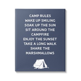 Stupell Industries Camp Rules Text Sign Enjoy Camping Tent Motif, Design by Lil' Rue