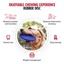 SuperChewy Tough Flying Disc Toy | Lifetime Replacement | Strong Natural Rubber | Great Dog Fetch Toys | Rubber Disc Toy for Dogs | Ultra Durable Chew Toys for Aggressive Chewers | for All Breeds