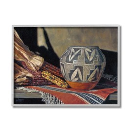 Stupell Traditional Corn Harvest Native Pottery Still-Life  11 x 14