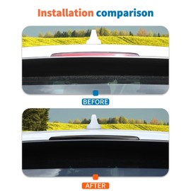 JeCar Smoked Third Brake Light Cover Trim Guard for 2014-2024 Jeep Cherokee