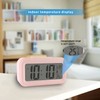 YUANRANER Digital Alarm Clock with Indoor Temperature, Battery Operated,Snooze Model,12/24H