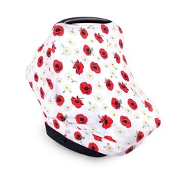 Hudson Baby Unisex Baby Multi-use Car Seat Canopy, Poppy Daisy, One Size