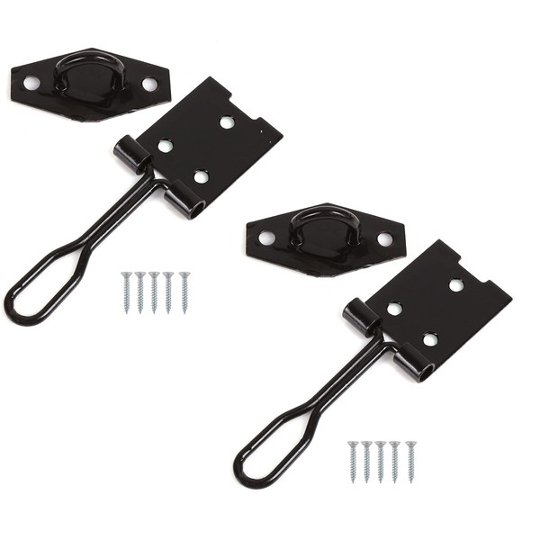 TERF® Wire Hasp and Staple Set Black 75mm [ 3