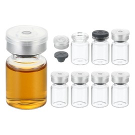 YOKIVE 8 Pcs Sample Vials, Lab Empty Vials | Lab Supplies, Great for Chemistry Lab Chemicals (Transparent, 5-ml)