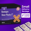 Adhesive Bandage - Case of 2400 1" Flexible Sheer Plastic