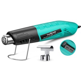 Yeegewin Heat Gun Dual Temp, Fast Heat Mini Hot Air Gun 249°C-455°C with 2-Temp Settings Overload Protection Reflector Nozzle, 1.5m Long Cable for Shrink Wrap,Vinyl, Crafts, Epoxy Resin