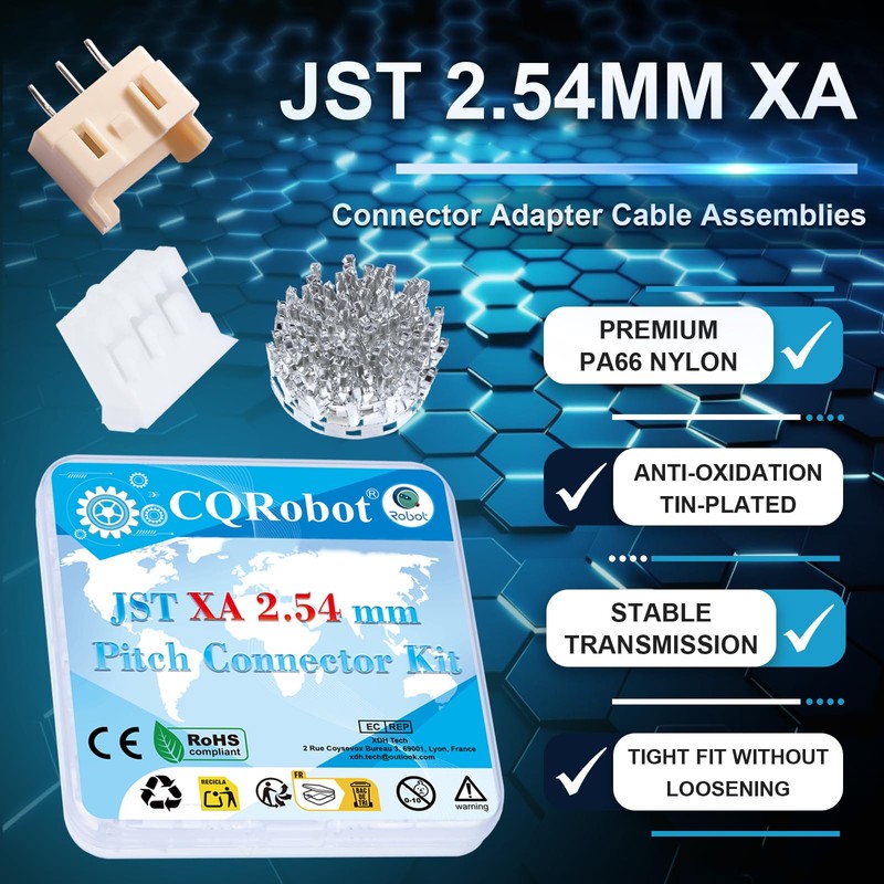 CQRobot JST XA 2.54 mm Pitch 3-Pin Electronic Computer Connector