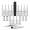 SCITOO 20PCS+1Keys Chrome Wheel Lug Nuts Spline Closed End Socket