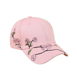 Baseball Cap Women's Girls Baseball Cap UV Protection Sun Hat Adjustable Peaked Cap Summer Baseball Cap Embroidery Plum Blossom Snapback Hat Outdoor Sports Trucker Cap for Golf Baseboard Cycling