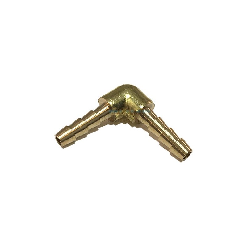 EDGE INDUSTRIAL 3/16" Hose ID 90 Degree Brass Elbow Union