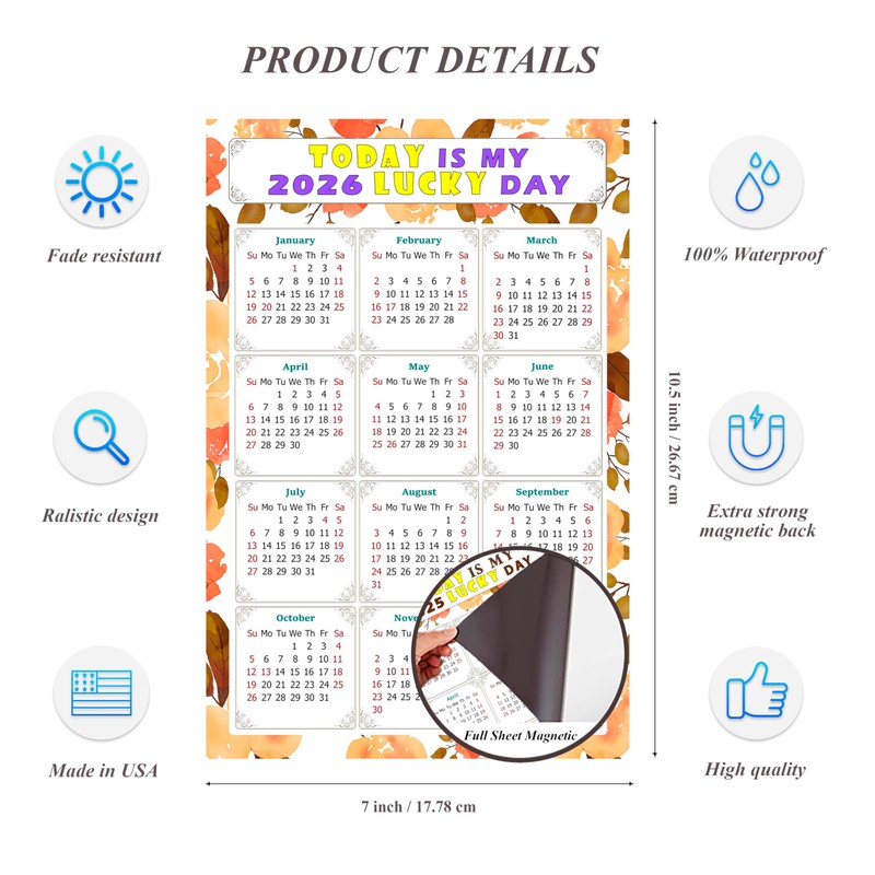 2026 Magnetic Calendar - Calendar Magnets - Today is my