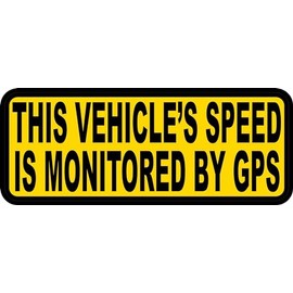 StickerTalk Speed Monitored by GPS Magnet, 10.5 Inches by 4 Inches