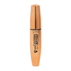 IZME New York- Máscara de pestañas con aceite de argán y volumen extra, color negro, 13 ml, dorado