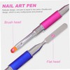 FOMIYES Nail Art Extension Brush 2pcs Manicure Pen Light Therapy