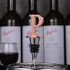 Miicol Initial Letter Wine Stopper, Monogram Hammered Metal, Perfect Wine