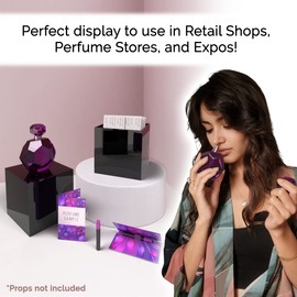 6 Inch Glossy Black Acrylic Display Box with One Open Side No Lid Preassembled Versatile Square Lucite Retail Product Riser or Merchandise Storage Bin by Marketing Holders