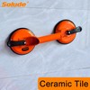 SOLUDE 2 Pack Glass Suction Cups,Aluminium Heavy Duty Vacuum Handle