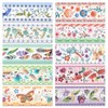 Zellykool Washi Tape Set 10 Rolls, Embroidery Patterns Decorative Paper