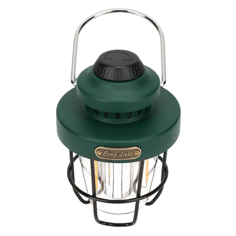 Retro LED Camping Lantern Portable Multifunctional Rechargeable Tent Light for