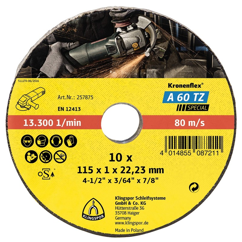 Klingspor KLI-233742-1 Cutting Discs 125 x 1 x 22.23 mm