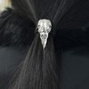 Carykon 10PCS Women Hair Tie Alloy Crow Skull Elastic Ponytail