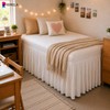 RIMELA College Dorm Bed Skirt Twin XL 36 Inch Drop,