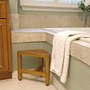Asta Zini Solid Teak Shower/Bath/Spa Corner Foot Stool, Side Table,